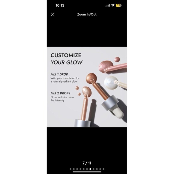 Cover FX Custom Enhancer Drops in Rose Gold NWB - Picture 7 of 12